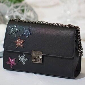 Carpisa Glitter Star Embellished Crossbody Chain Bag